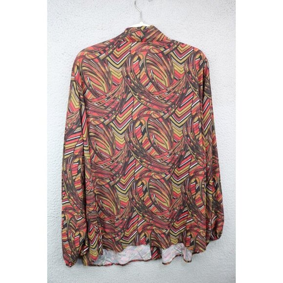 Vanessa Williams Silky Button Up Blouse-Size 3X-Tie Front-New without Tags - Picture 8 of 11